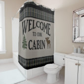"Lodge/Cabin" SHOWER CURTAIN Duschvorhang (Beispiel)