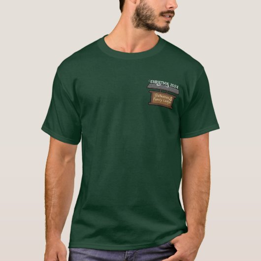Lodge Christmas 2024 (weißer Text) T-Shirt (Vorderseite)