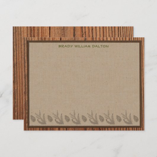 Lodge-Stil Personalisierte Flachbildschirme Mittei Einladung (Vorne/Hinten)