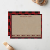 Lodge Style Personalisiert Flat Mitteilungskarten (Vorderseite/Rückseite Beispiel)