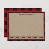 Lodge Style Personalisiert Flat Mitteilungskarten (Vorne/Hinten)