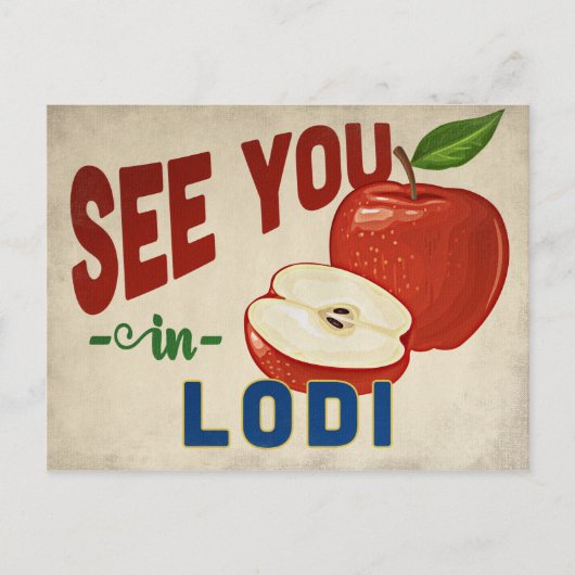 Lodi California Apple - Vintage Travel Postkarte (Vorderseite)
