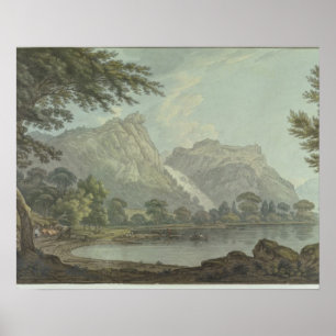 Lodore Rocks - Entfernung von Fall und Hütte (Stif Poster
