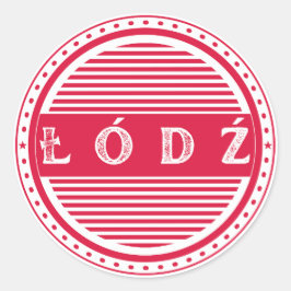 Lodz City Pride Emblem – Polish Identity Runder Aufkleber