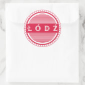 Lodz City Pride Emblem – Polish Identity Runder Aufkleber (Tasche)
