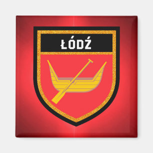 Łódź Flagge Magnet