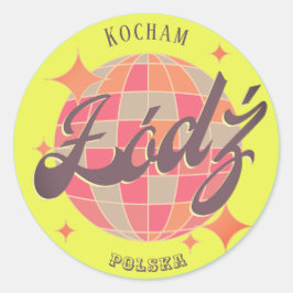 Lodz Łódź Liebe Polska Polen Zubehör Souvenir Runder Aufkleber