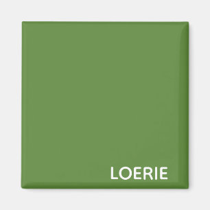 Loerie green color name magnet