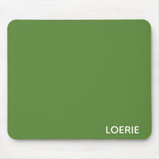 Loerie-Grün-Farbname Mousepad (Vorne)