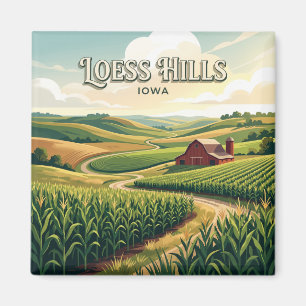 Loess Hills Landschaft Oakland Iowa Magnet