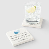 Loeys-Dietz MarmorUntersetzer Steinuntersetzer (Seitenansicht)