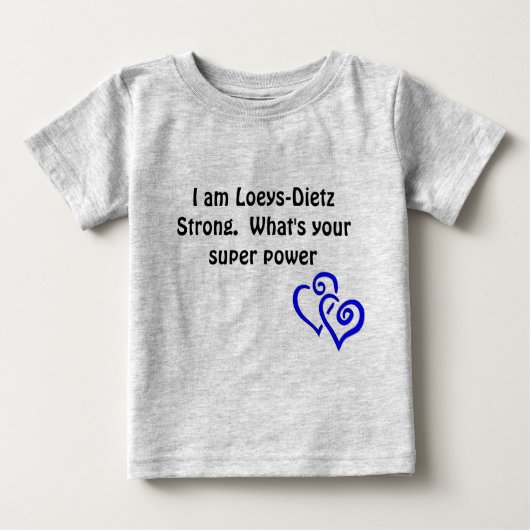 Loeys-Dietz Säugling Take Heart Onsie Baby T-shirt (Vorderseite)