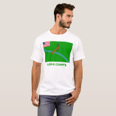 Lofa Landkreis-Flagge mit Namen T-Shirt (Vorne ganz)