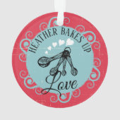 Löffel backen personalisiert Weihnachten Ornament (Rückseite)