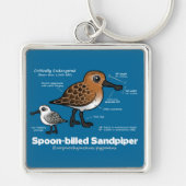 Löffel-berechnete Flussuferläufer-Statistiken Schlüsselanhänger (Vorne)