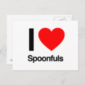 Löffel der Liebe Postkarte (Vorne/Hinten)