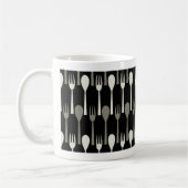 Löffel & Gabel - schwarzer Käfer Kaffeetasse (Links)