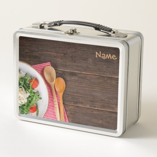 Löffel, Gabel und Gericht Metall Brotdose (Vorderseite)