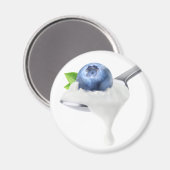Löffel Heidelbeerjogurt Magnet (Vorderseite/Rückseite)