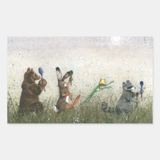 Löffel! Rechteckiger Aufkleber