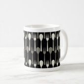 Löffel u. Gabel - schwarze Wanze Kaffeetasse (VorderseiteRechts)