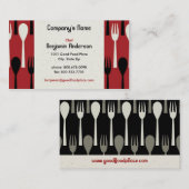 Löffel-u. Gabel-Visitenkarte Visitenkarte (Vorne/Hinten)