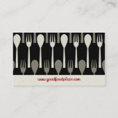 Löffel-u. Gabel-Visitenkarte Visitenkarte (Rückseite)