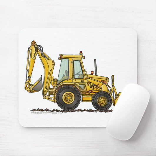 Löffelbagger-Baggerlader-Bau-Mausunterlage Mousepad (Mit Mouse)