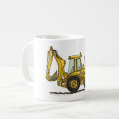 Löffelbagger-Baggerlader-Bau-Tassen Kaffeetasse (Vorderseite Links)