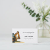 Löffelbagger-Baugewerbe-Karte Visitenkarte (Stehend Vorderseite)