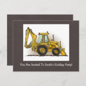 Löffelbagger-Betreiber Einladung (Vorne/Hinten)