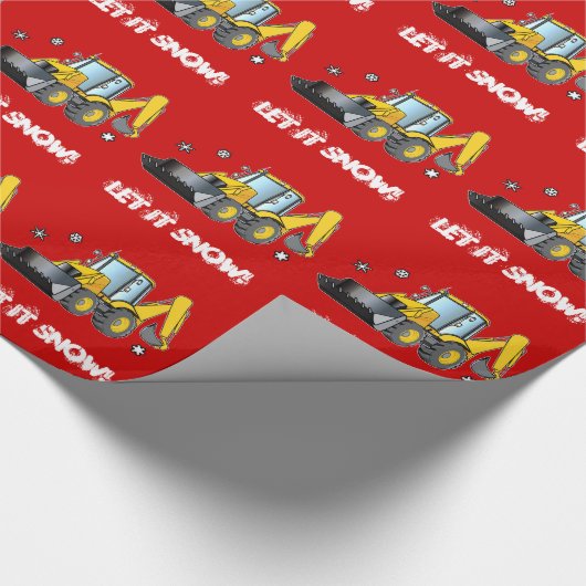 Löffelbagger: Gelassen ihm schneien: Frohe Geschenkpapier (Ecke)