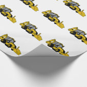 Löffelbagger Geschenkpapier (Ecke)