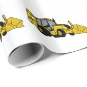 Löffelbagger Geschenkpapier (Rolleneckpunkt)