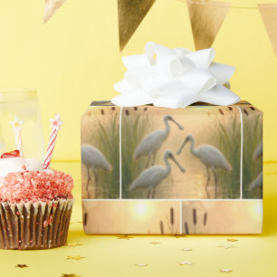 Löffler Vögel im Feuchtgebiet Geschenkpapier