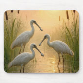 Löffler Vögel im Feuchtgebiet Mousepad (Vorne)