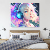 LoFi Anime Girl Art Leinwanddruck (Insitu (Schlafzimmer))