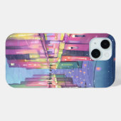 Lofi City Night Light | Farbige Wasserfarbe Case-Mate iPhone Hülle (Rückseite (Horizontal))