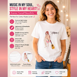Lofi-Musik & Anime-Mädchen Otaku- & Manga-Fan T-Shirt