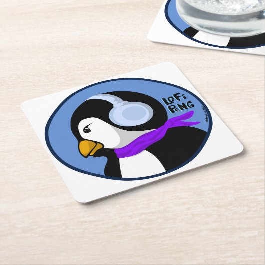 Lofi Peng Rechteckiger Pappuntersetzer (angewinkelt)