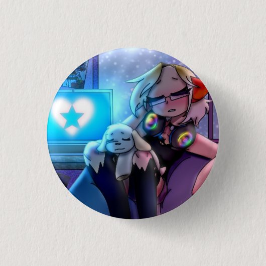 Lofi Room Gloryheart Button (Vorderseite)