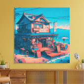 Lofi Träume am Meer Leinwanddruck (Insitu (Wohnzimmer))