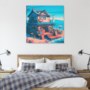 Lofi Träume am Meer Leinwanddruck