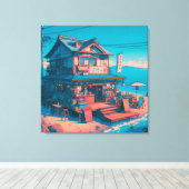 Lofi Träume am Meer Leinwanddruck (Insitu (Holzboden))
