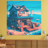 Lofi Träume am Meer Leinwanddruck (Insitu (Wohnzimmer))