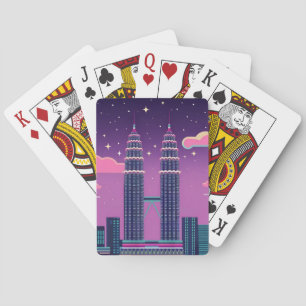 LoFi Vaporwave Retro 80er Kuala Lumpur Malaysia Spielkarten