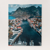 Lofoten Archipelago, Norwegische Wasserstraße Puzzle (Vertikal)