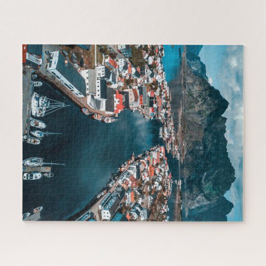 Lofoten Archipelago, Norwegische Wasserstraße Puzzle (Horizontal)