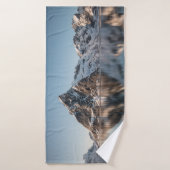 Lofoten Berglandschaft Foto Badehandtuch (Badehandtuch)