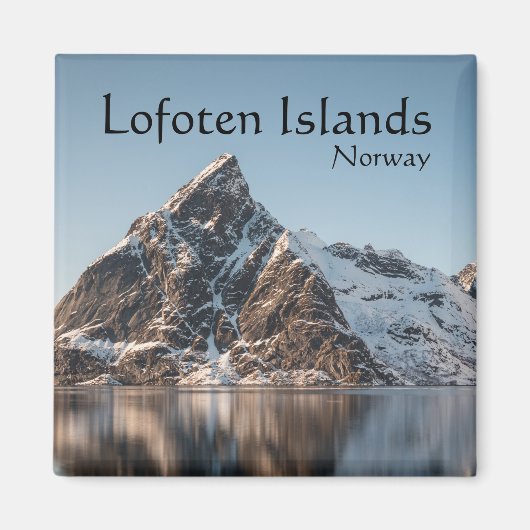 Lofoten Berglandschaft Foto Magnet (Vorne)